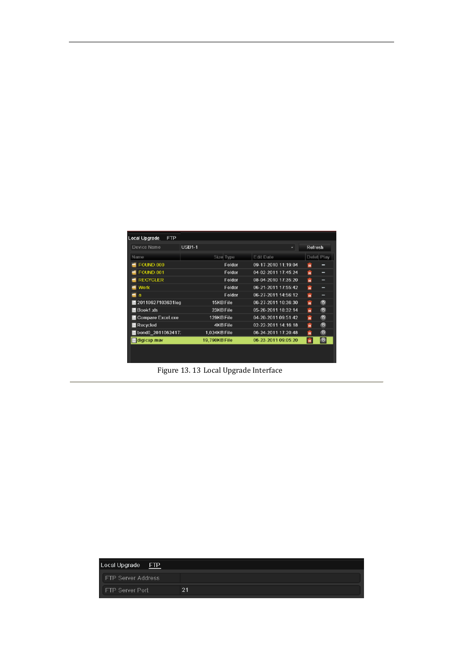 Upgrading system, Upgrading by local backup device, Upgrading by ftp | 4 upgrading system, 1 upgrading by local backup device, 2 upgrading by ftp | LT Security LTN8600 Series NVR (V2.3.2) User Manual | Page 196 / 215