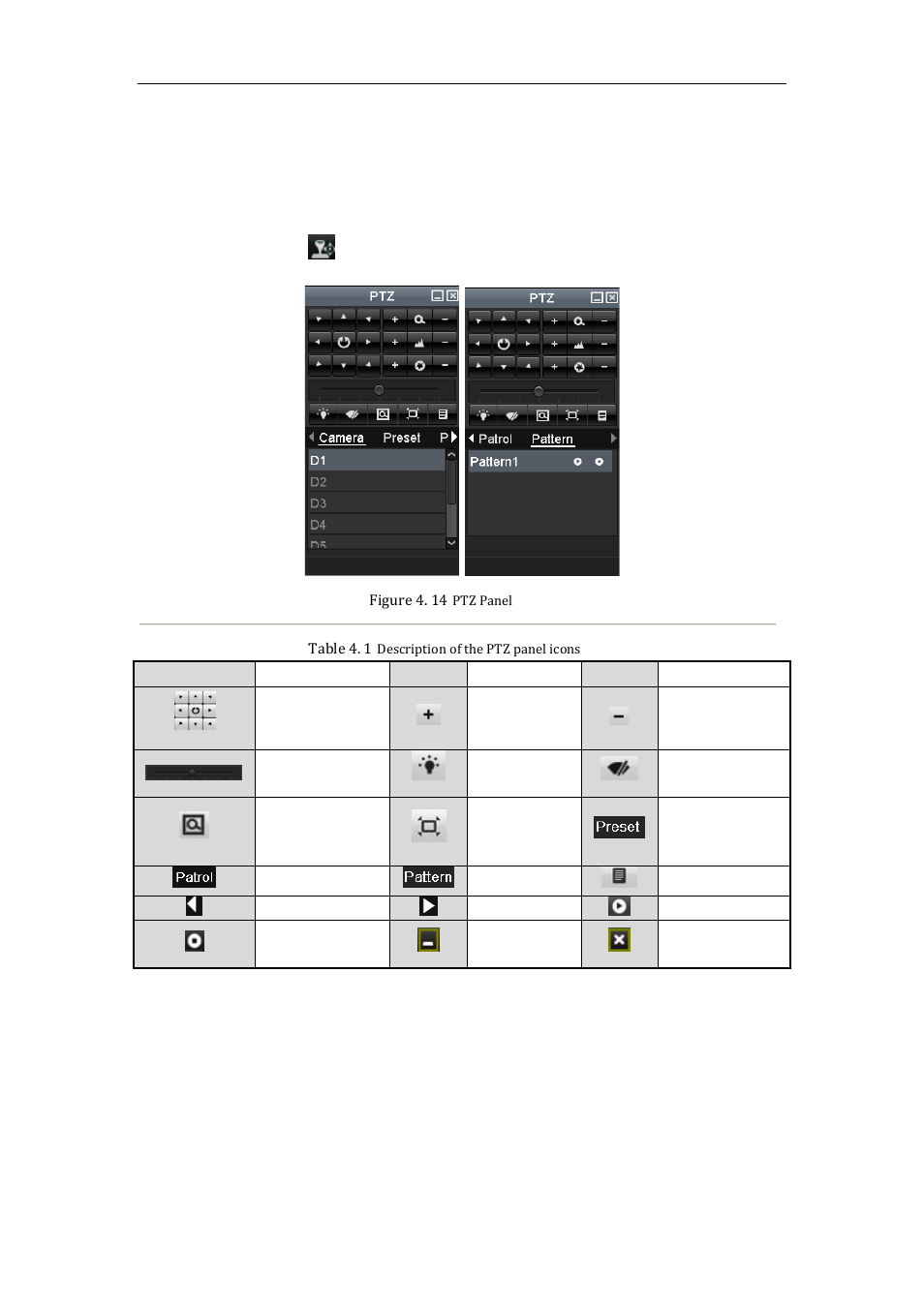 Ptz control panel, 3 ptz control panel | LT Security LTN8600 Series NVR (V2.3.2) User Manual | Page 61 / 215