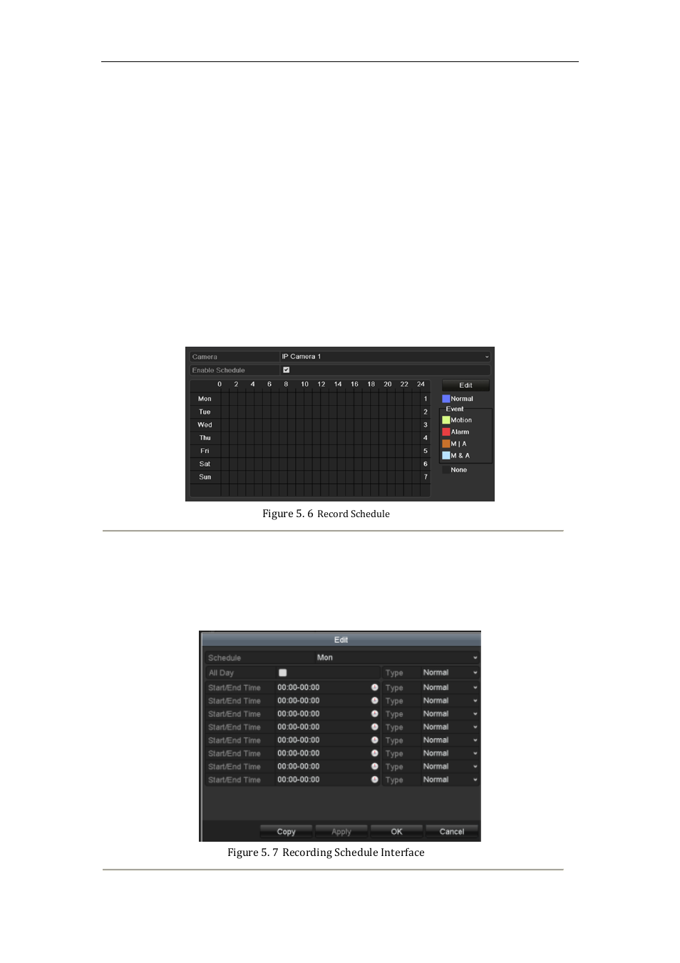 Configuring record/capture schedule, 2 configuring record/capture schedule | LT Security LTN8600 Series NVR (V2.3.2) User Manual | Page 66 / 215