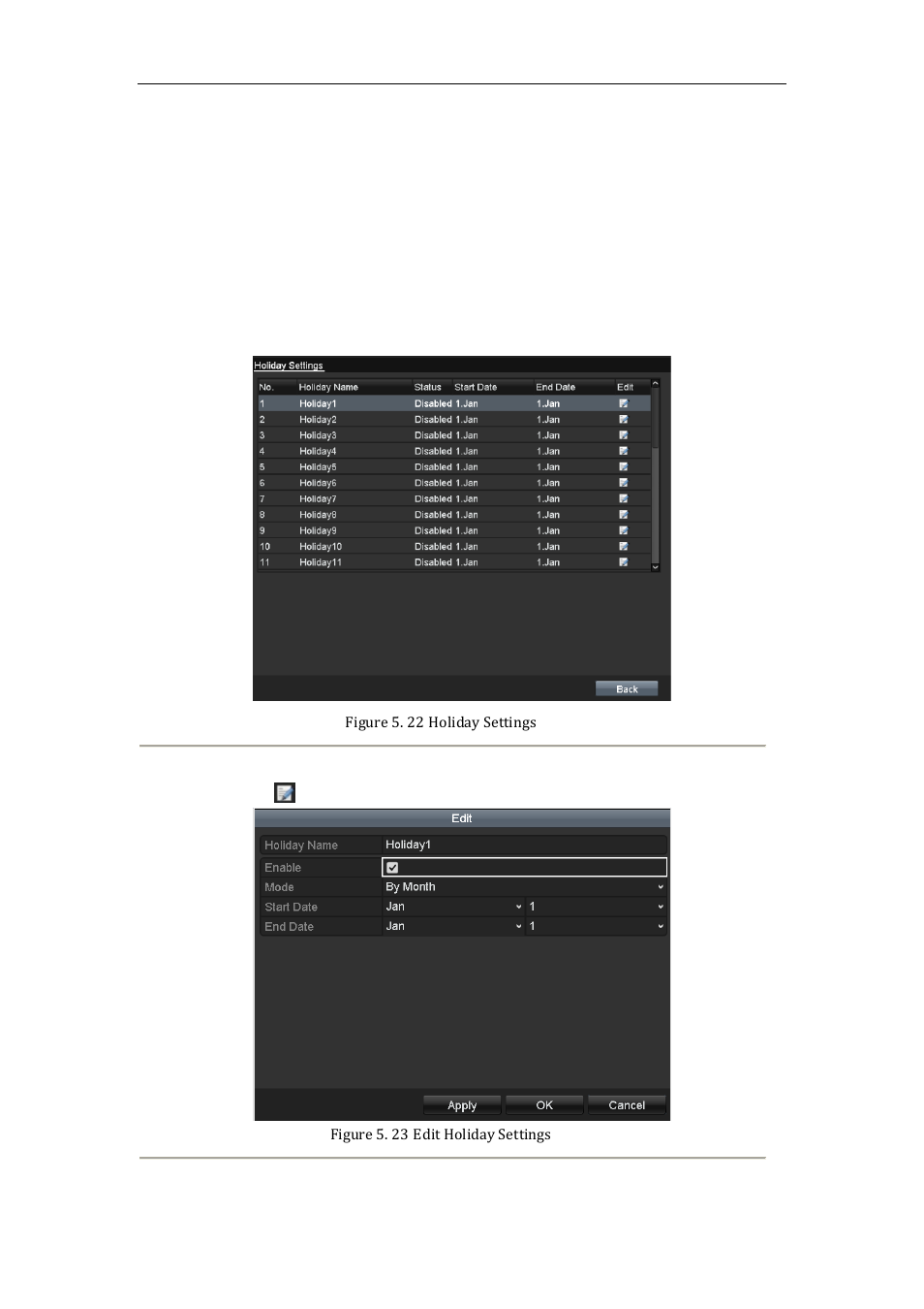 Configuring holiday record and capture, 6 configuring holiday record and capture | LT Security LTN8600 Series NVR (V2.3.2) User Manual | Page 75 / 215