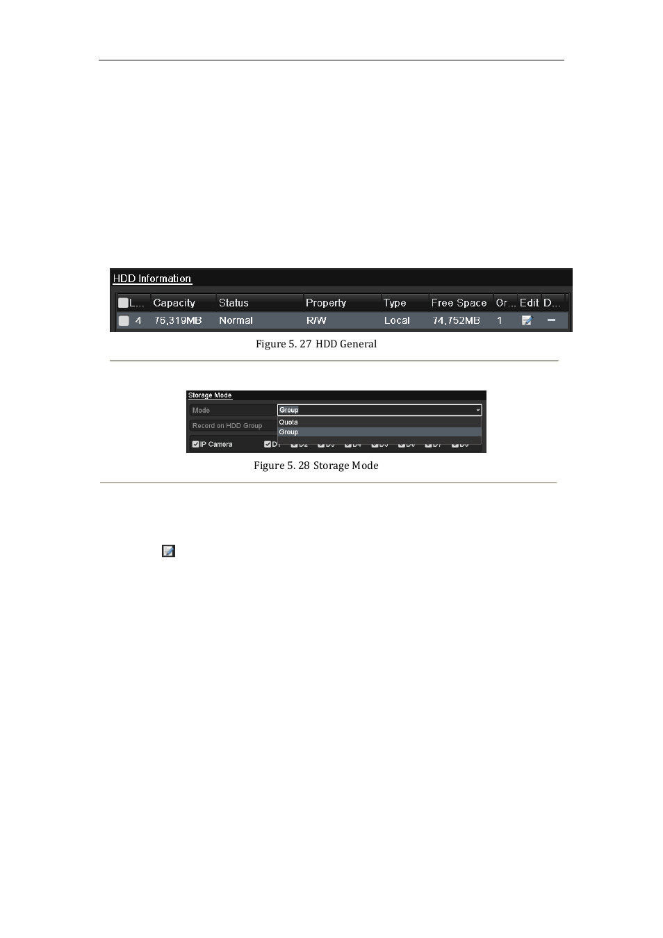 Configuring hdd group for recording and capture, 8 configuring hdd group for recording and capture | LT Security LTN8600 Series NVR (V2.3.2) User Manual | Page 79 / 215