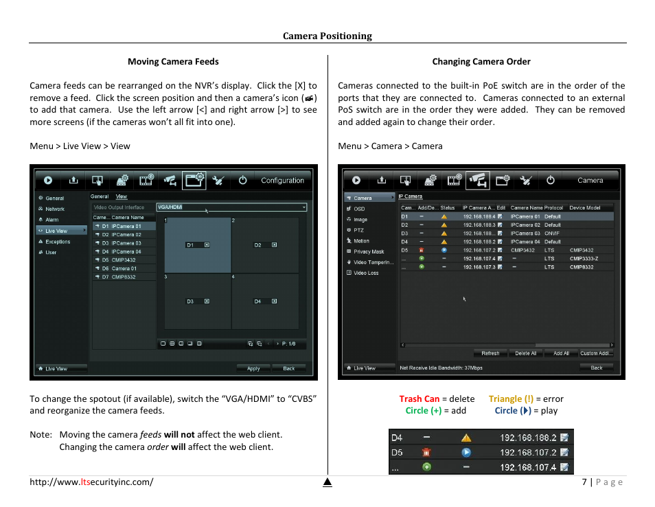 Camera positioning | LT Security LTN7732-P8 Platinum Setup Guide User Manual | Page 7 / 24