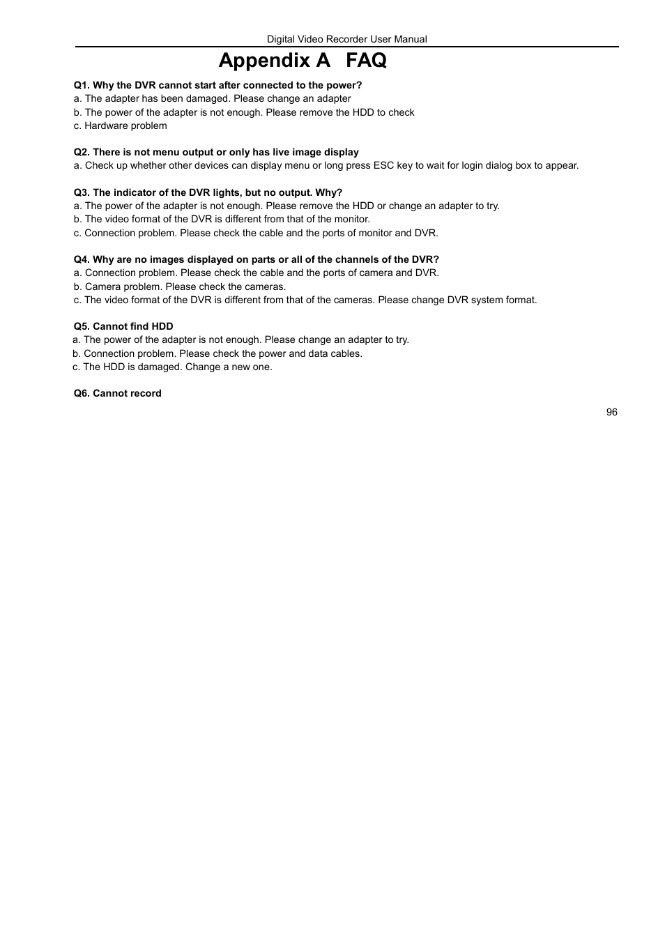 Appendix a faq | LT Security LTD7926 User Manual | Page 102 / 111