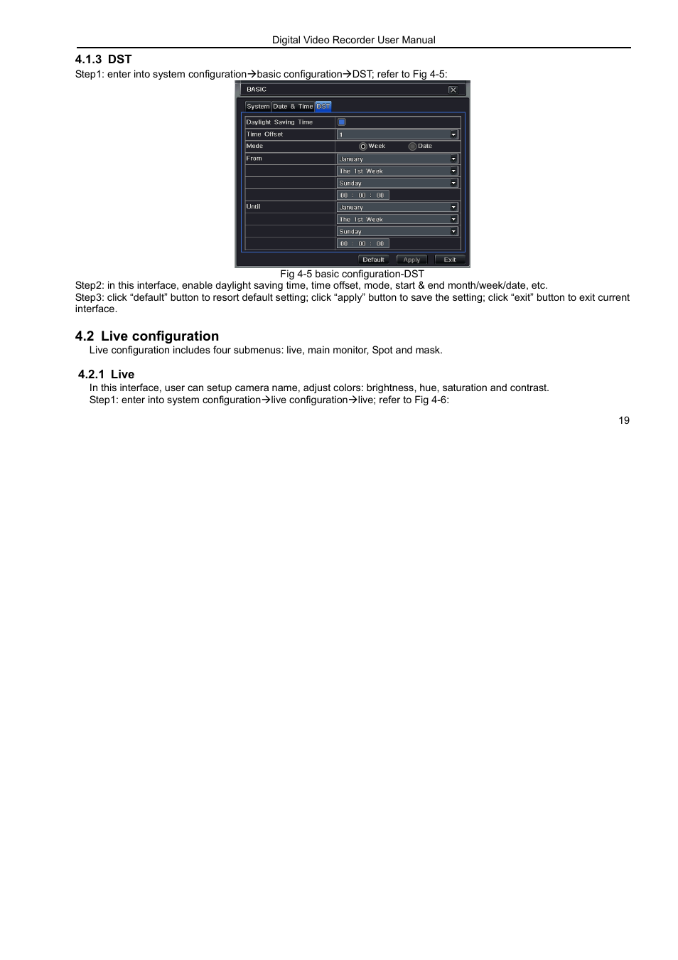 2 live configuration | LT Security LTD7926 User Manual | Page 25 / 111