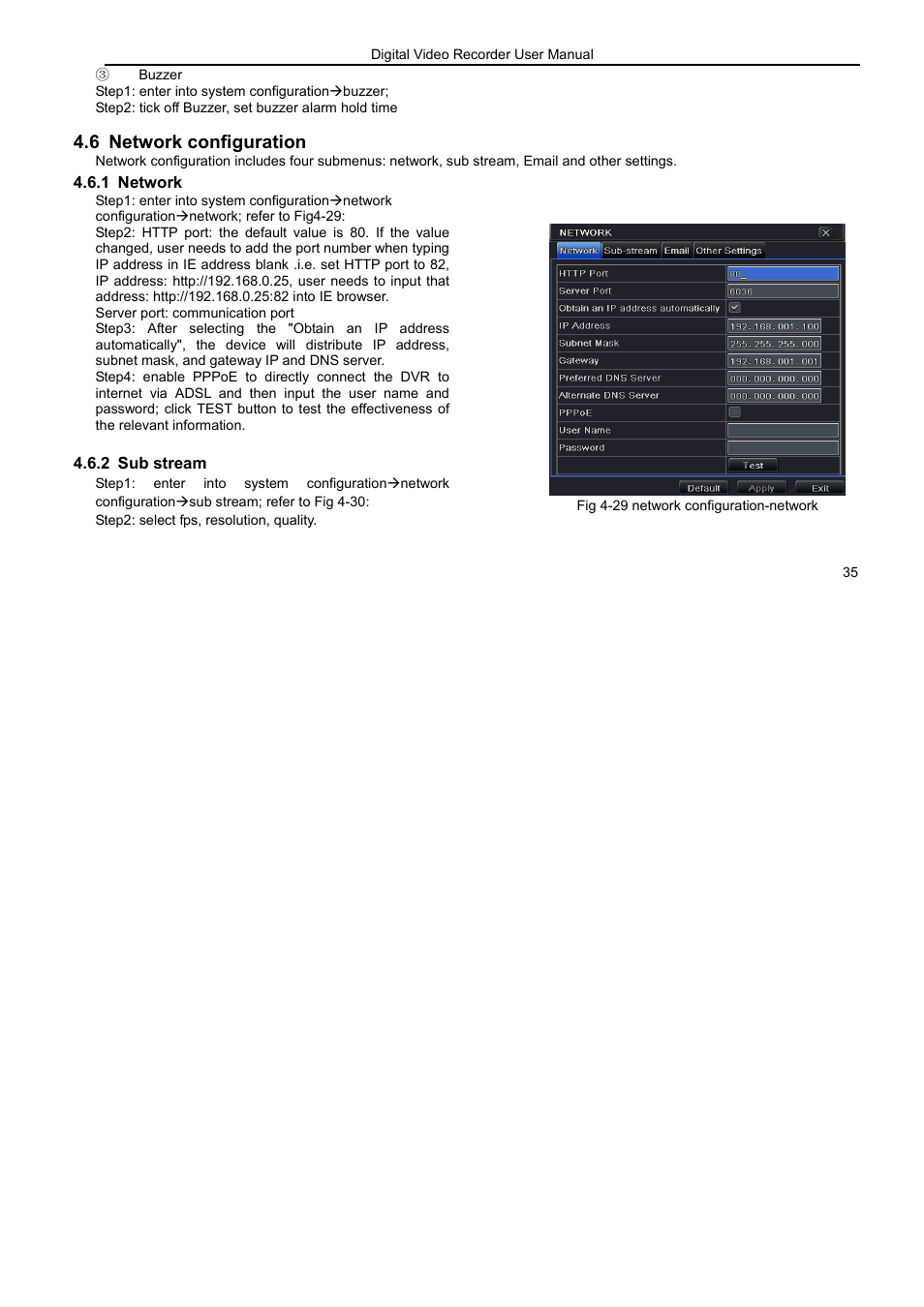 6 network configuration | LT Security LTD7926 User Manual | Page 41 / 111