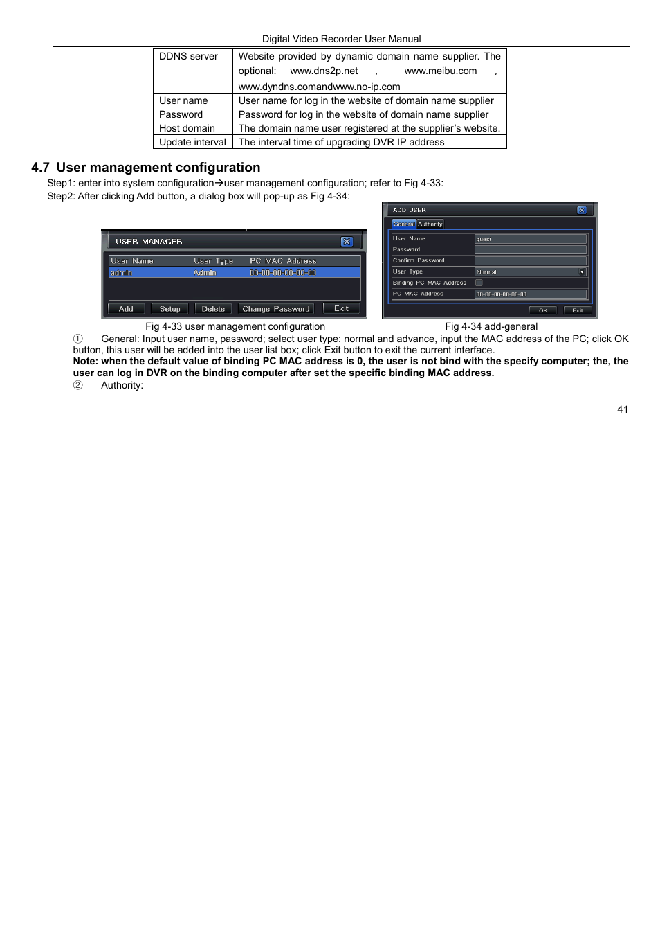 7 user management configuration | LT Security LTD7926 User Manual | Page 47 / 111