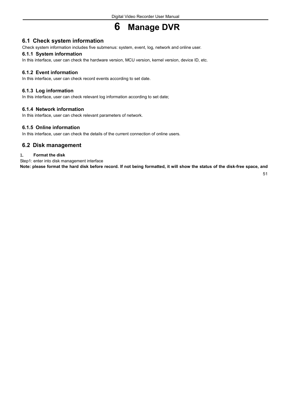 Manage dvr | LT Security LTD7926 User Manual | Page 57 / 111