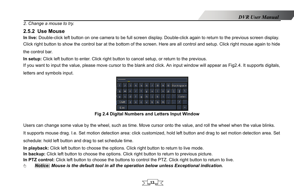 Change a mouse to try, Use mouse | LT Security LTD2432MD User Manual | Page 19 / 110