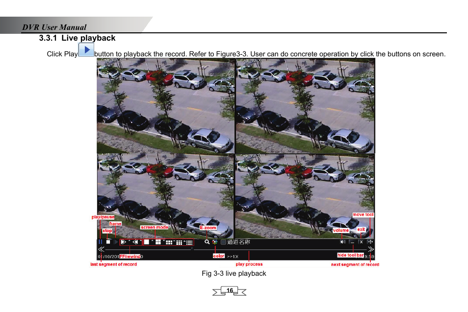 Live playback, 1 live playback | LT Security LTD2432MD User Manual | Page 22 / 110