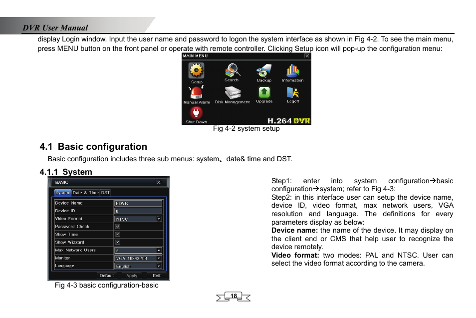 Basic configuration, System, Fig 4-3 basic configuration-basic | 1 basic configuration, 1 system | LT Security LTD2432MD User Manual | Page 24 / 110