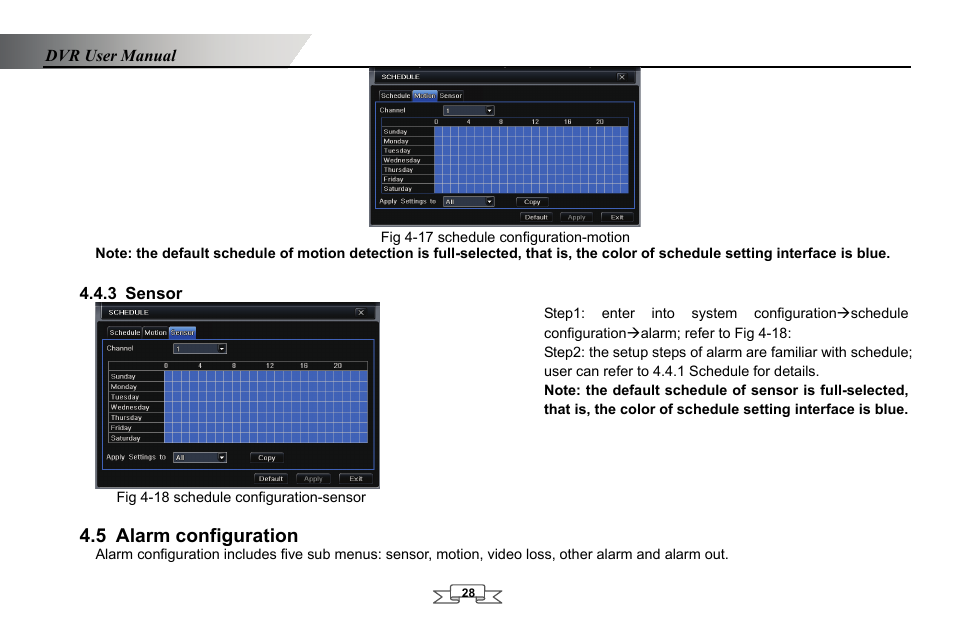 Sensor, Alarm configuration, 3 sensor | 5 alarm configuration | LT Security LTD2432MD User Manual | Page 34 / 110