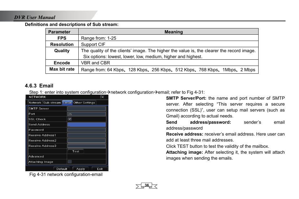 Email, 3 email | LT Security LTD2432MD User Manual | Page 42 / 110