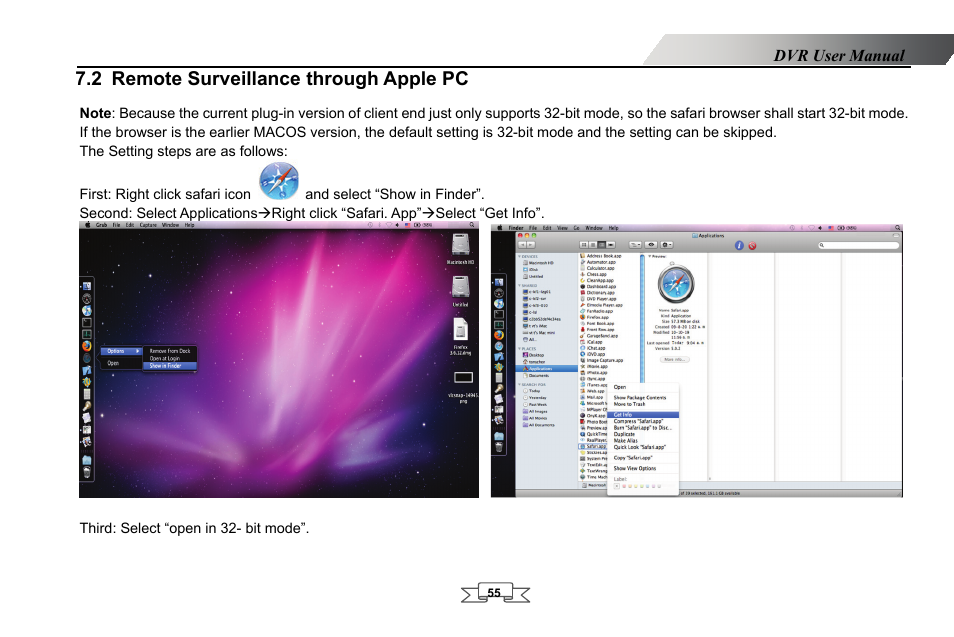 Remote surveillance through apple pc, 2 remote surveillance through apple pc | LT Security LTD2432MD User Manual | Page 61 / 110