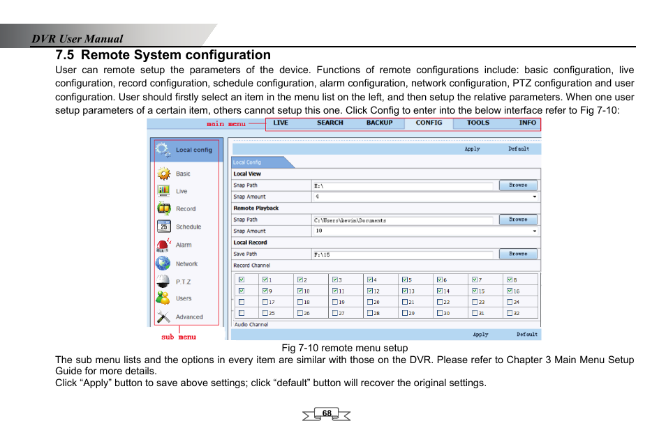 Remote system configuration, 5 remote system configuration | LT Security LTD2432MD User Manual | Page 74 / 110