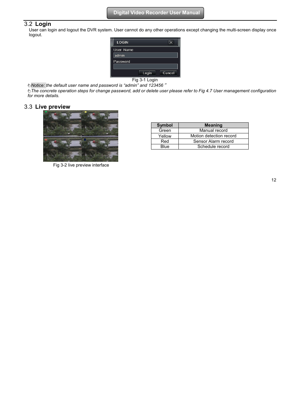 2 login, 3 live preview | LT Security LTD7904 User Manual | Page 18 / 106