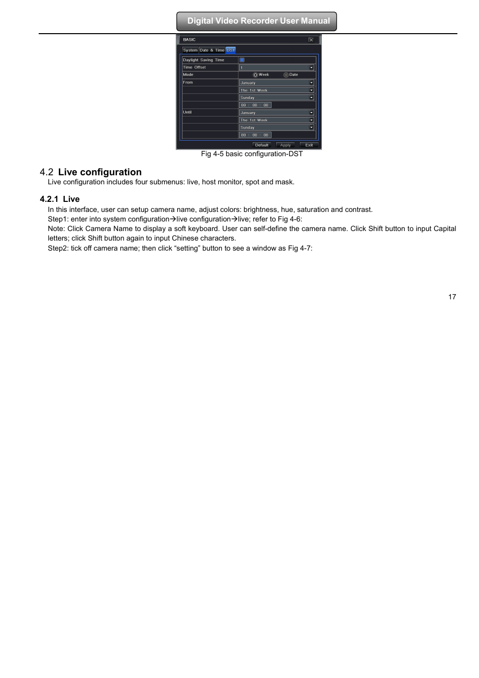 2 live configuration | LT Security LTD7904 User Manual | Page 23 / 106