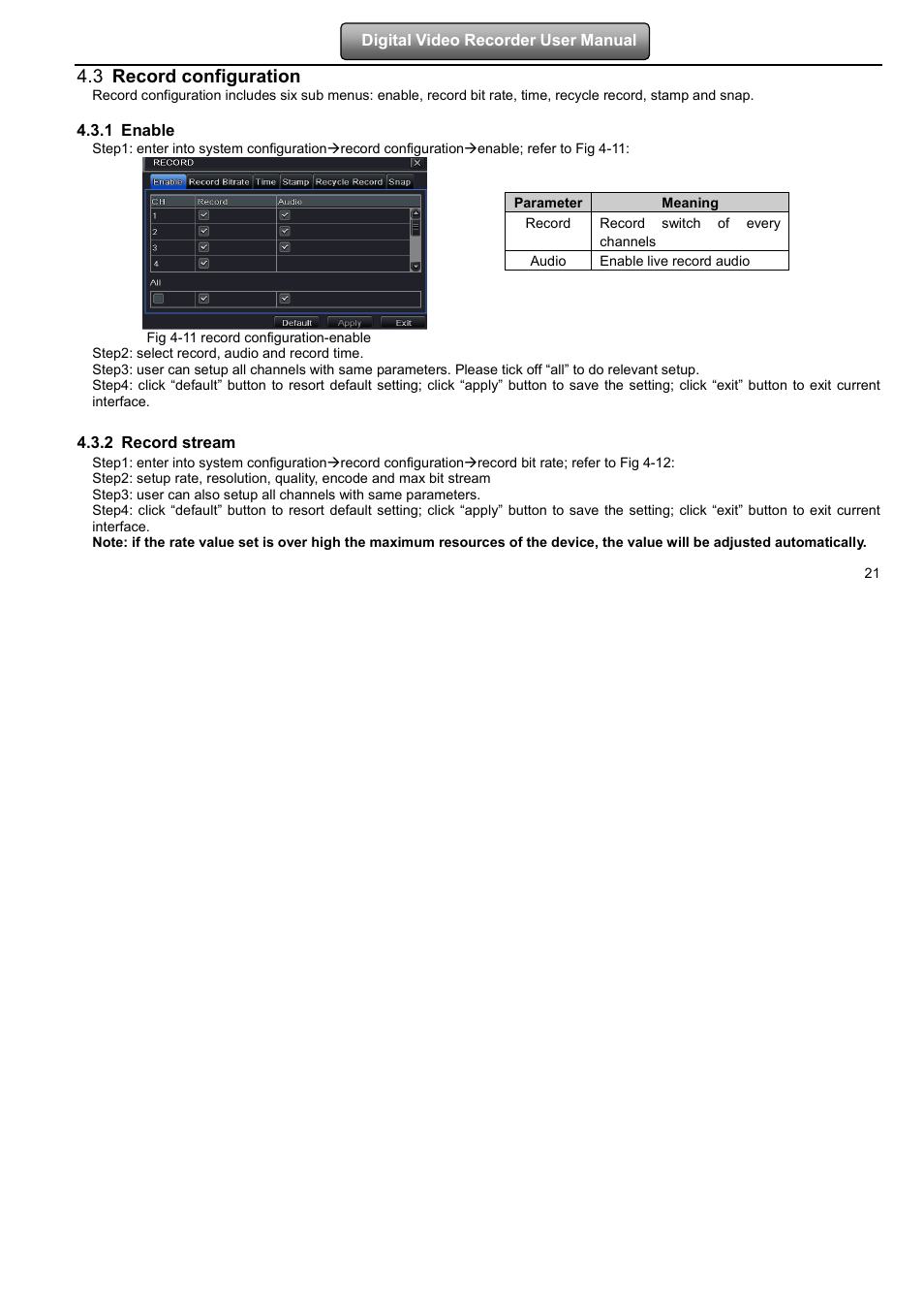 3 record configuration | LT Security LTD7904 User Manual | Page 27 / 106