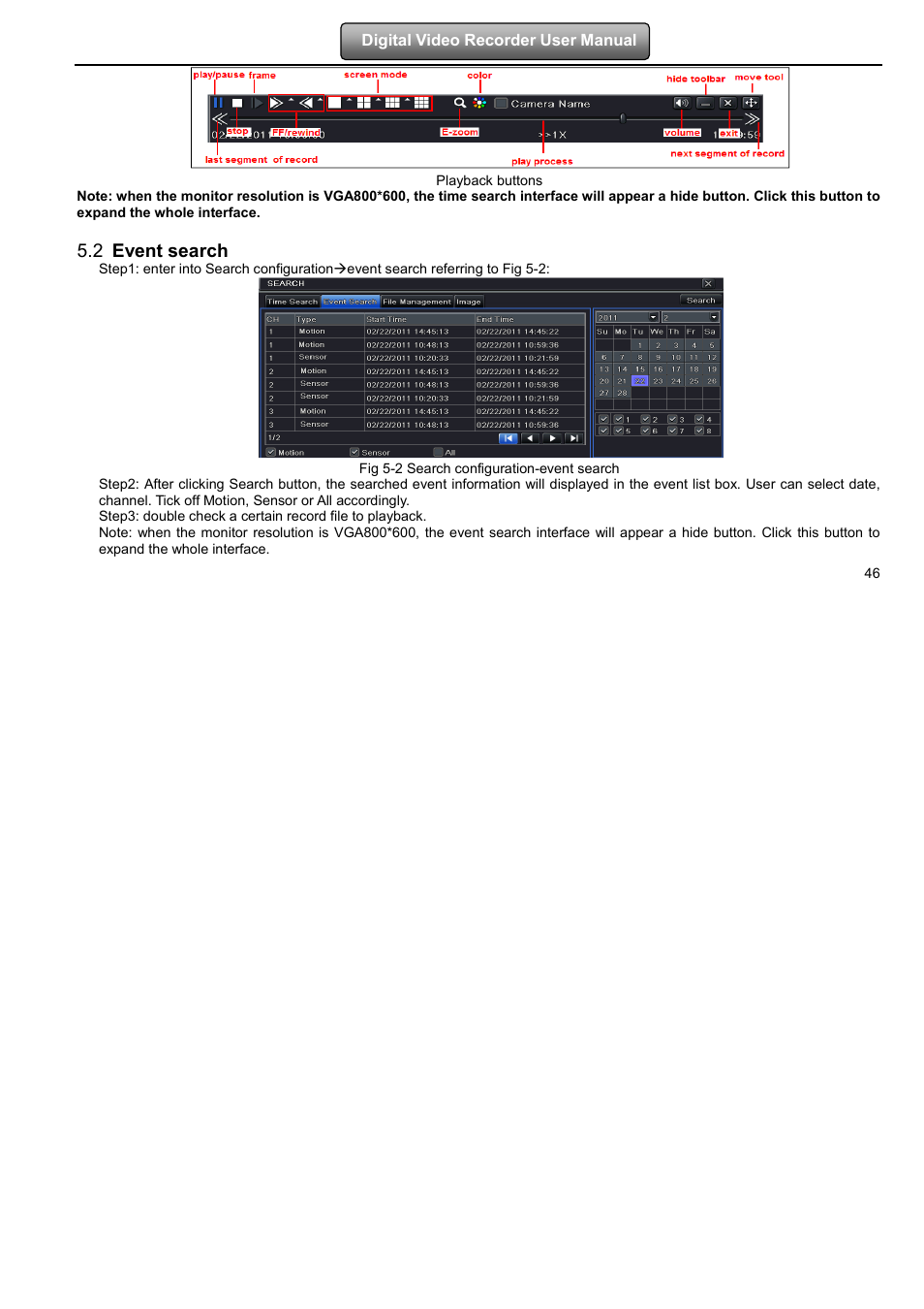 2 event search | LT Security LTD7904 User Manual | Page 52 / 106