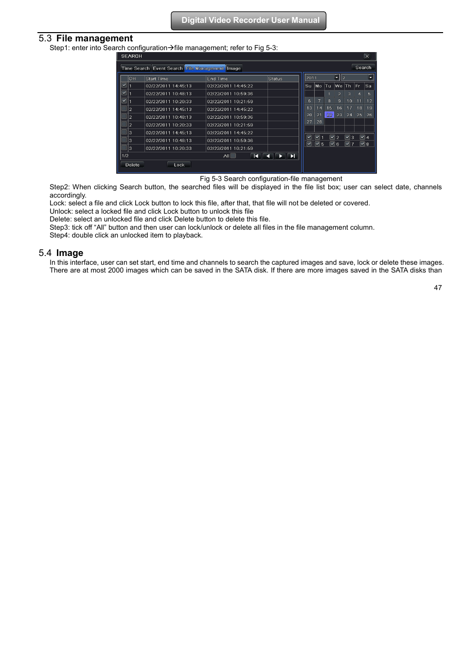 3 file management, 4 image | LT Security LTD7904 User Manual | Page 53 / 106
