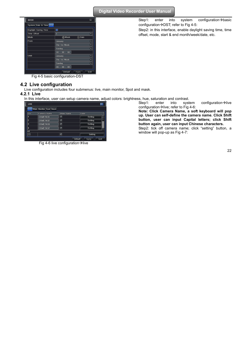 2 live configuration | LT Security LTD2508FD User Manual | Page 28 / 111