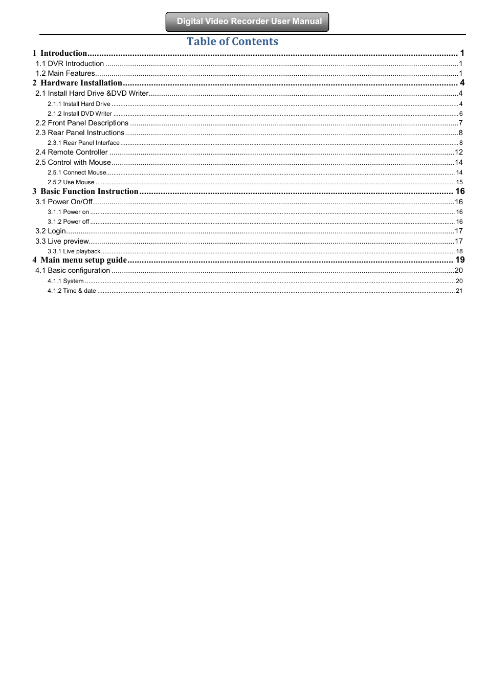 LT Security LTD2508FD User Manual | Page 3 / 111