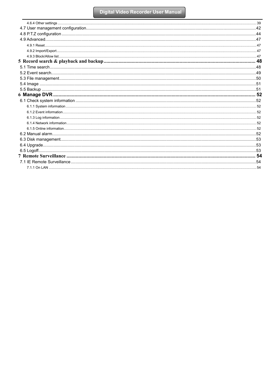 LT Security LTD2508FD User Manual | Page 5 / 111