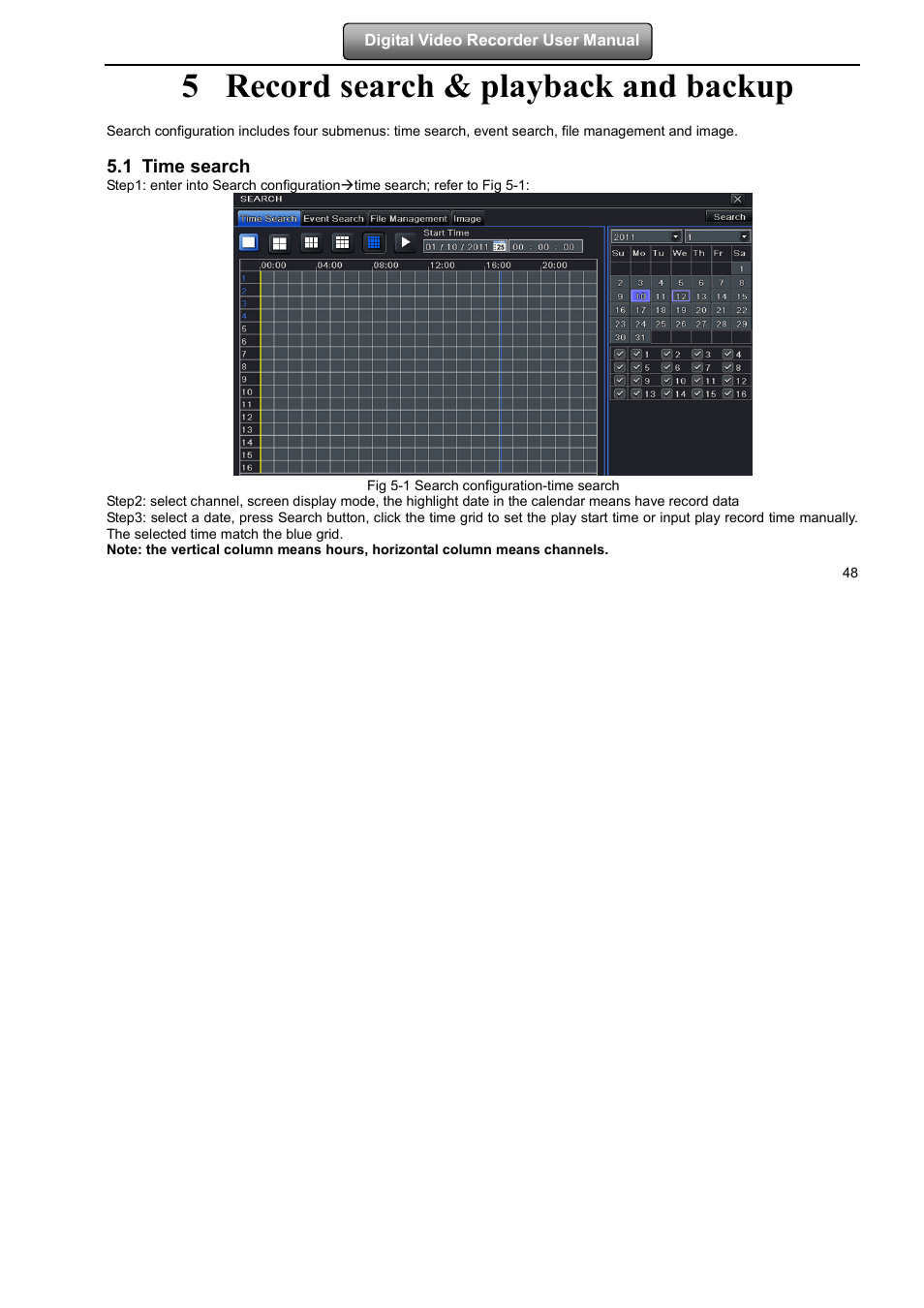 5 record search & playback and backup | LT Security LTD2508FD User Manual | Page 54 / 111
