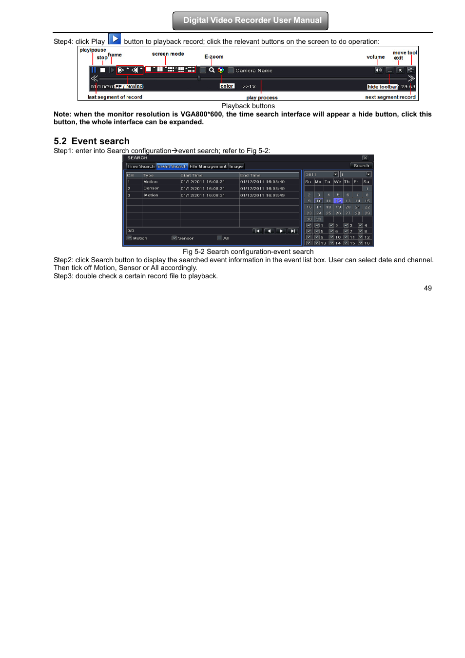 2 event search | LT Security LTD2508FD User Manual | Page 55 / 111