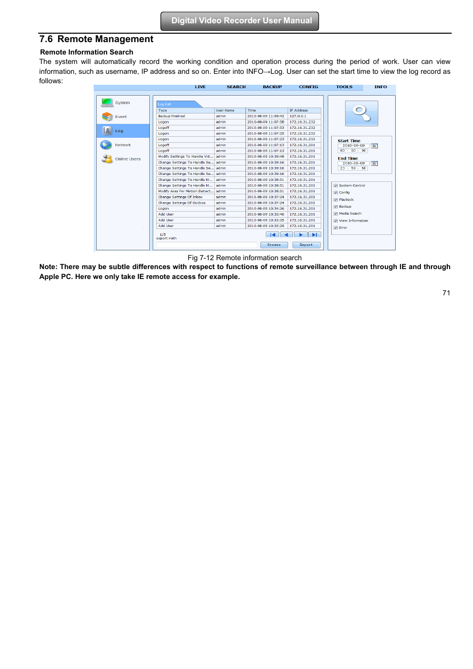 6 remote management | LT Security LTD2508FD User Manual | Page 77 / 111