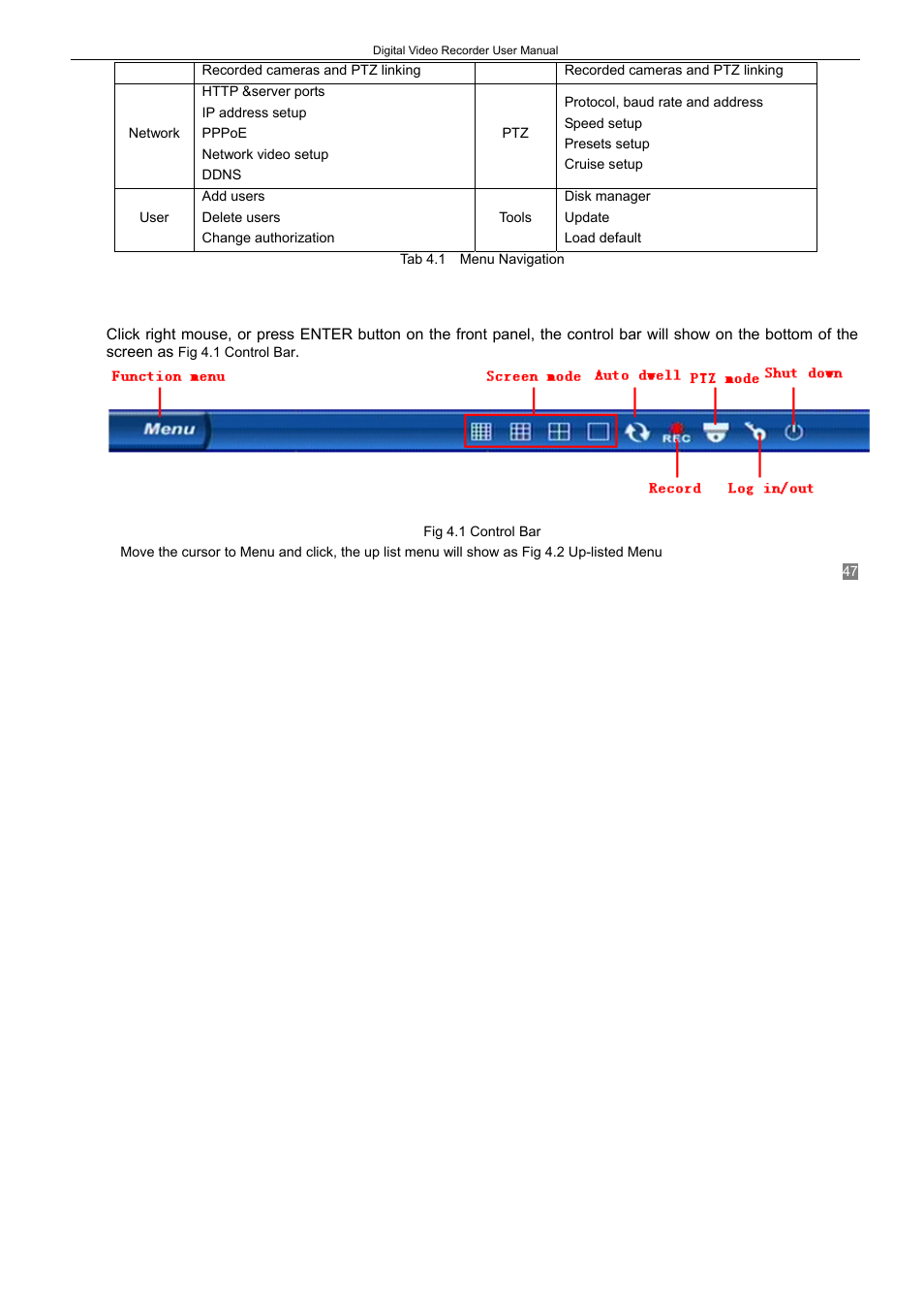 2 main menu setup | LT Security LTD2408-2416 User Manual | Page 53 / 119