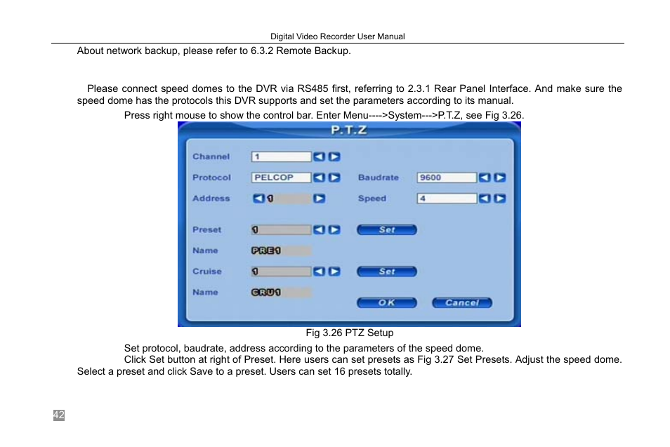 6 ptz control | LT Security LTD2308 User Manual | Page 48 / 119