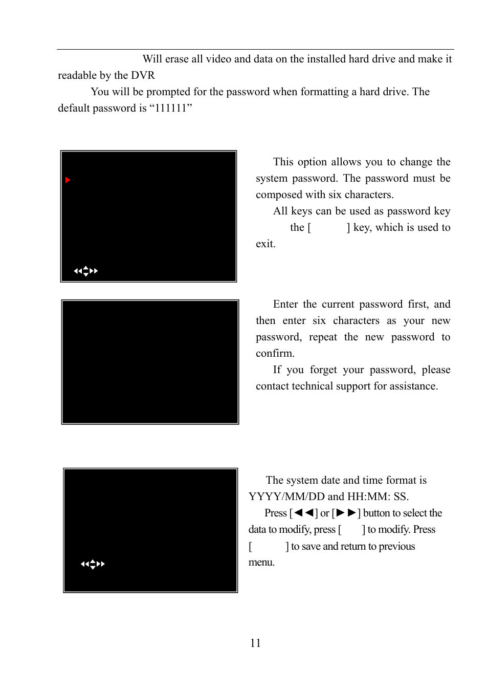 12 miscellaneous setup - change password, 13 miscellaneous setup - set time | LT Security LTD911M6KIT2 User Manual | Page 12 / 27