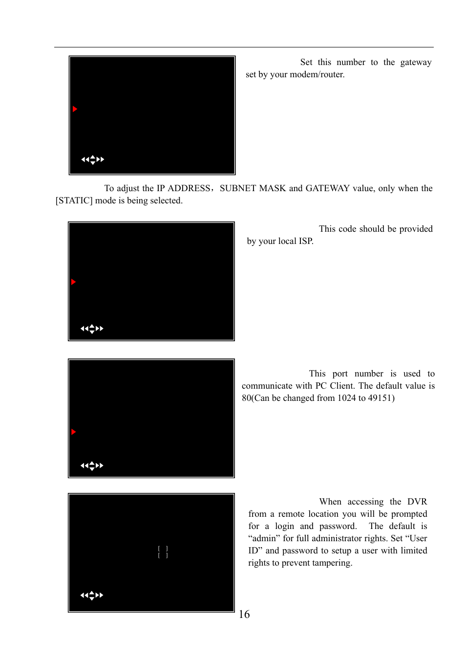 User manual, Network setup, User setup | LT Security LTD911M6KIT2 User Manual | Page 17 / 27