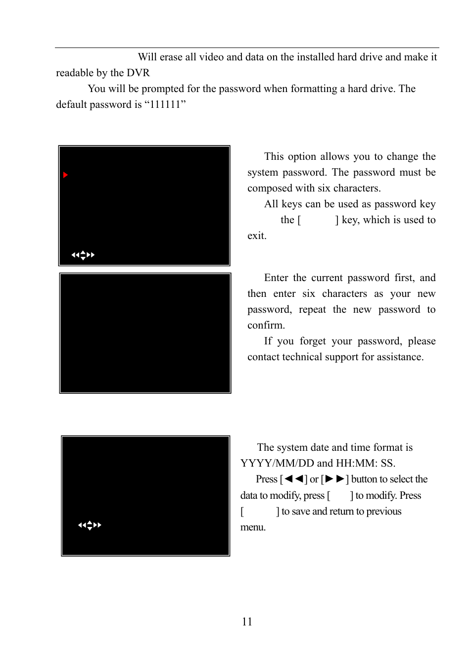 12 miscellaneous setup - change password, 13 miscellaneous setup - set time | LT Security LTD411M6KIT User Manual | Page 12 / 27