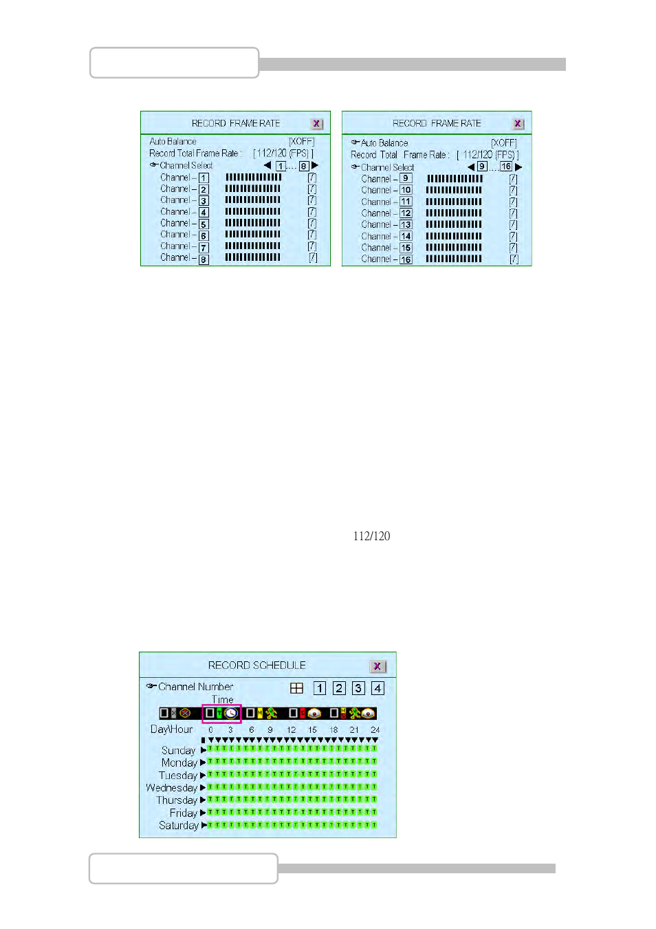 Record schedule | LT Security LTD831J5 User Manual | Page 35 / 92