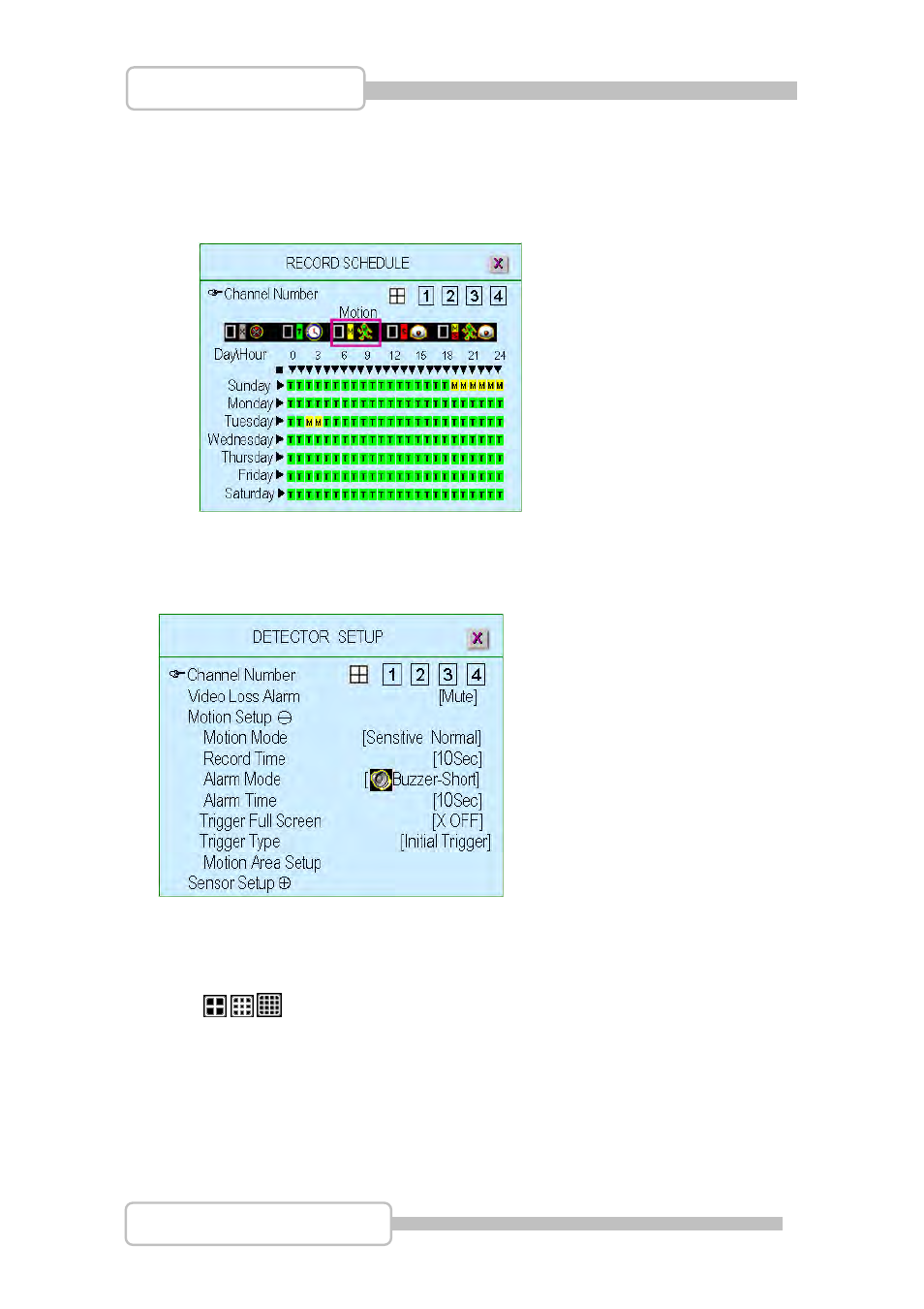 Detector setup, Channel number | LT Security LTD831J5 User Manual | Page 38 / 92