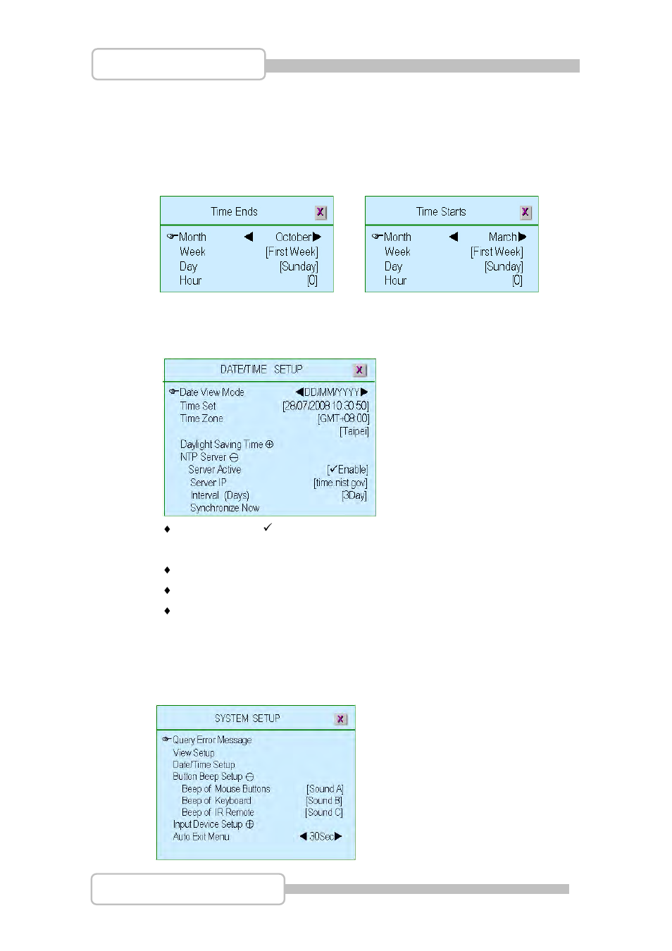 Button beep setup | LT Security LTD831J5 User Manual | Page 45 / 92