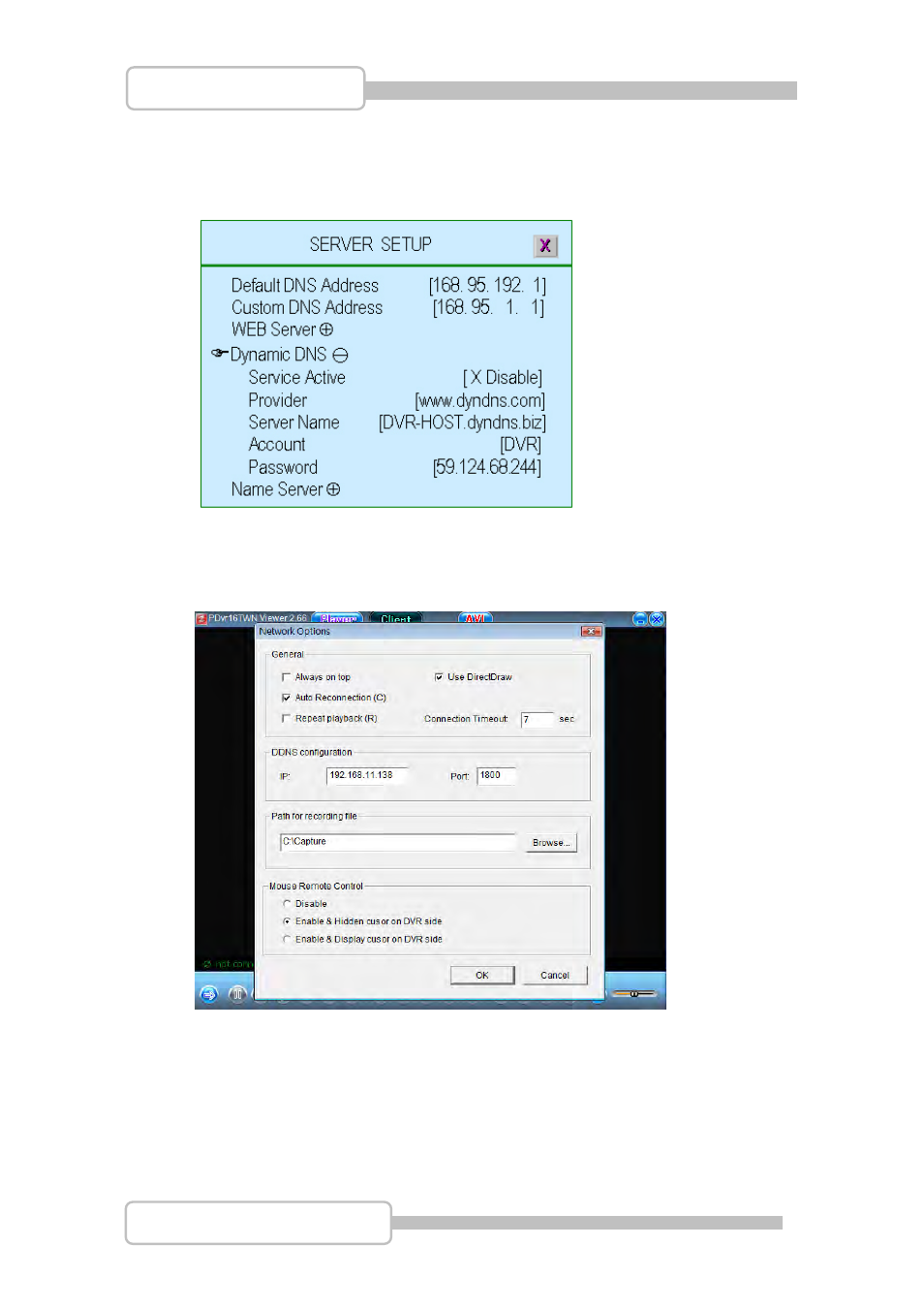 Dvr ddns setting, Pc client setting | LT Security LTD831J5 User Manual | Page 71 / 92