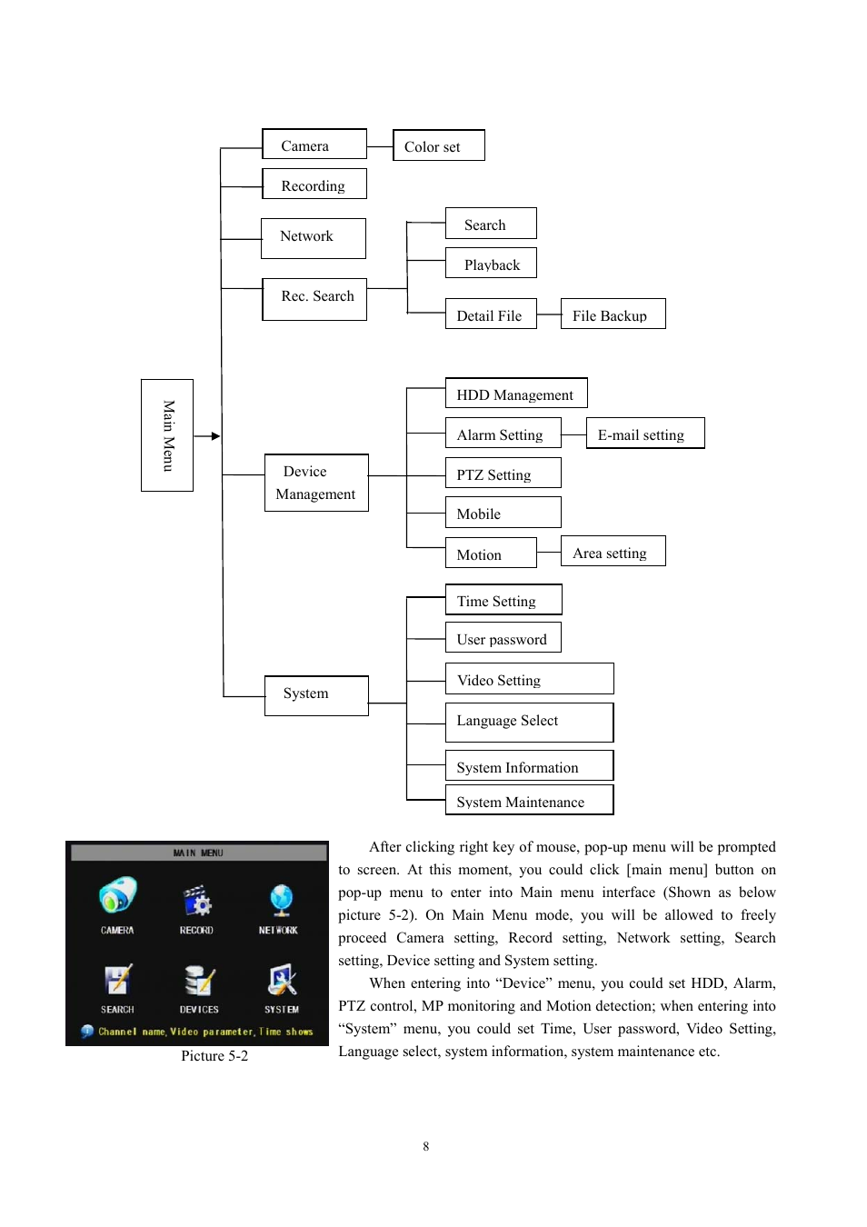 1 main menu preview, 2 main menu | LT Security LTD831H6 User Manual | Page 11 / 33