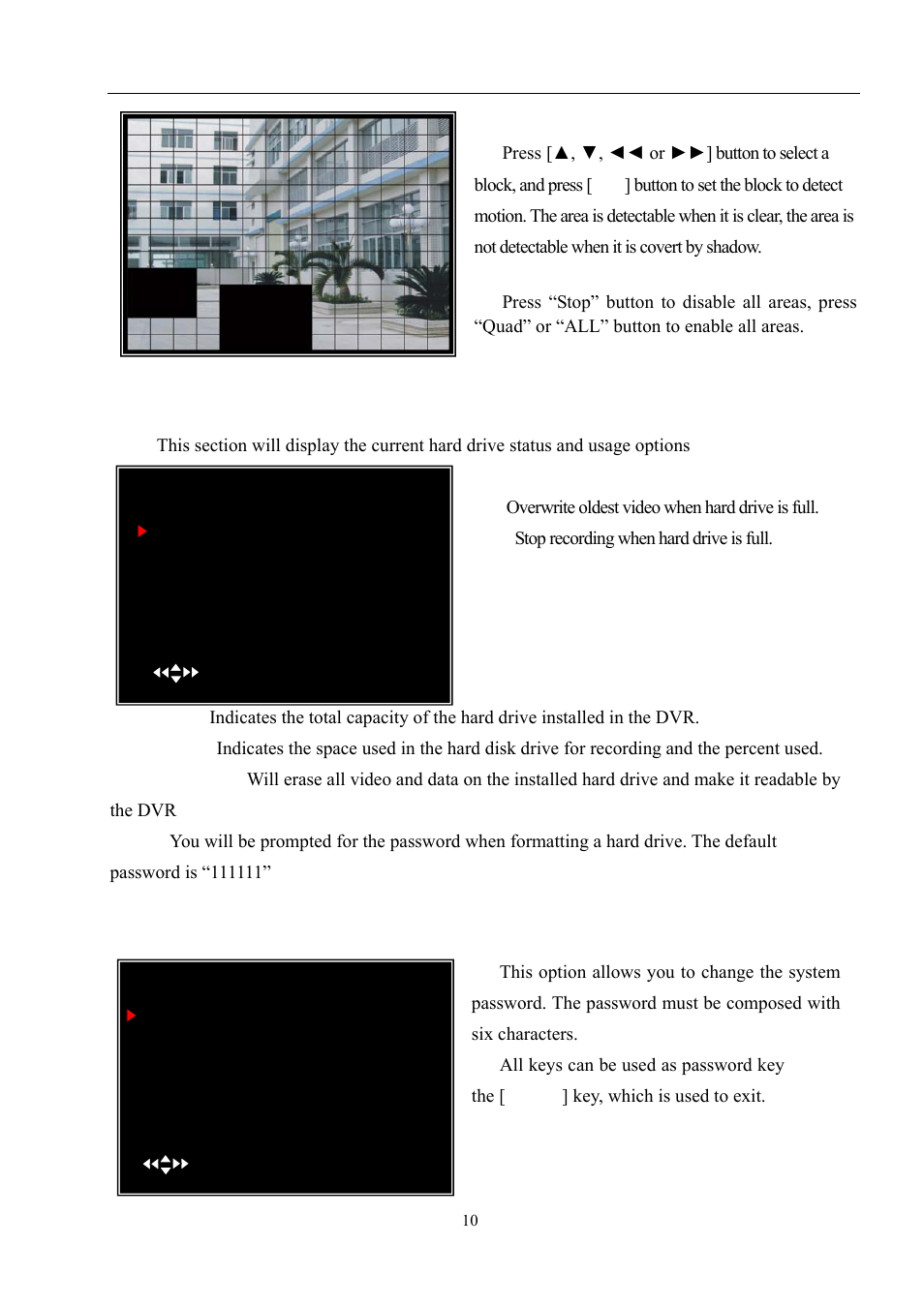 User manual, Hard drive setup, Miscellaneous setup - change password | LT Security LTD9056M6 User Manual | Page 12 / 29