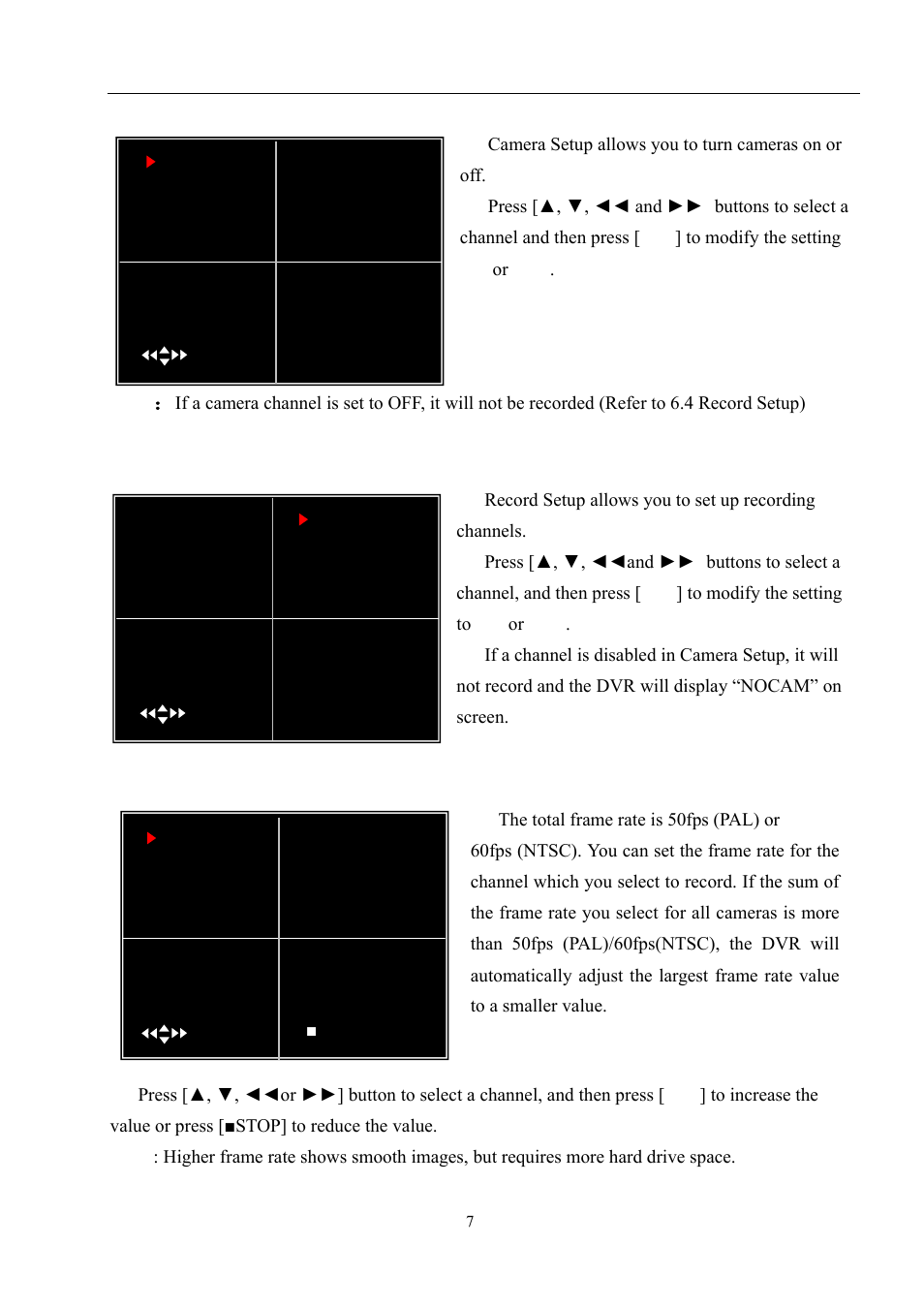 User manual, Camera setup, Record setup | Record frame rate | LT Security LTD9056M6 User Manual | Page 9 / 29