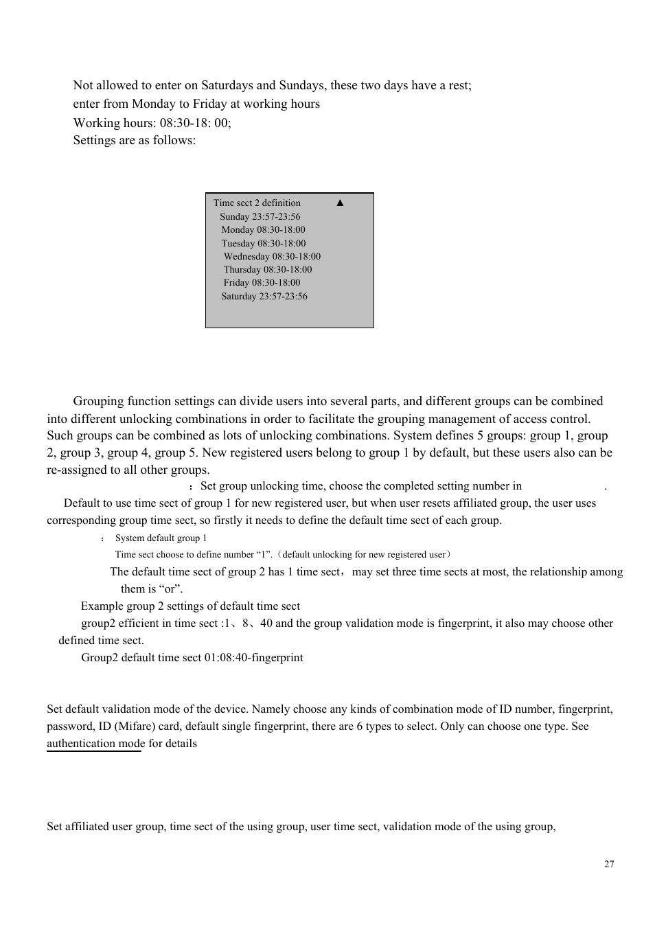 2 grouping function settings, 3 user door contact settings | LT Security LTAL5300PM User Manual | Page 26 / 41