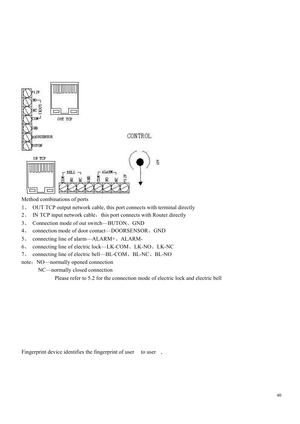 8 instruction of controller, 9 basic concepts and explaination, 1explanation of controller external port chart | No trouble found | LT Security LTAL5300PM User Manual | Page 39 / 41