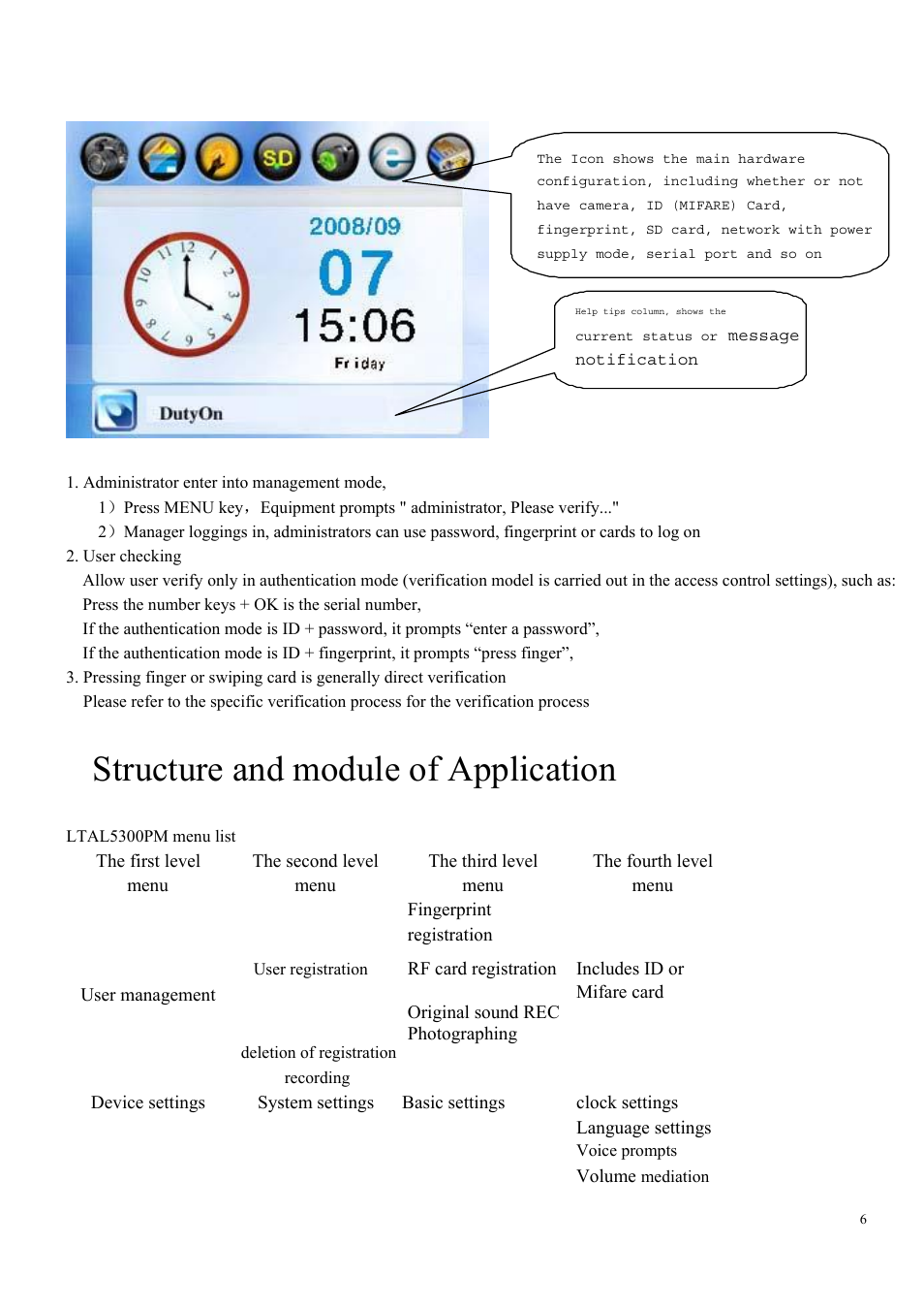 4 structure and module of application | LT Security LTAL5300PM User Manual | Page 6 / 41