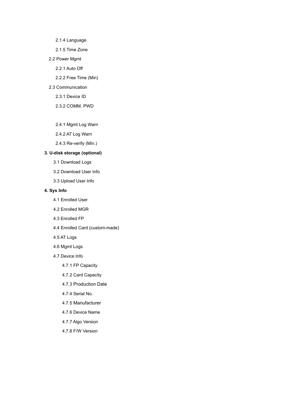 U-disk storage (optional) 4. sys info | LT Security LTAL130PM User Manual | Page 6 / 12