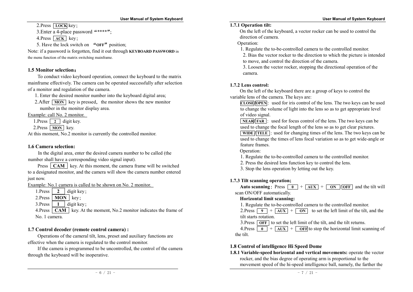 LT Security PTZKB636 User Manual | Page 4 / 11