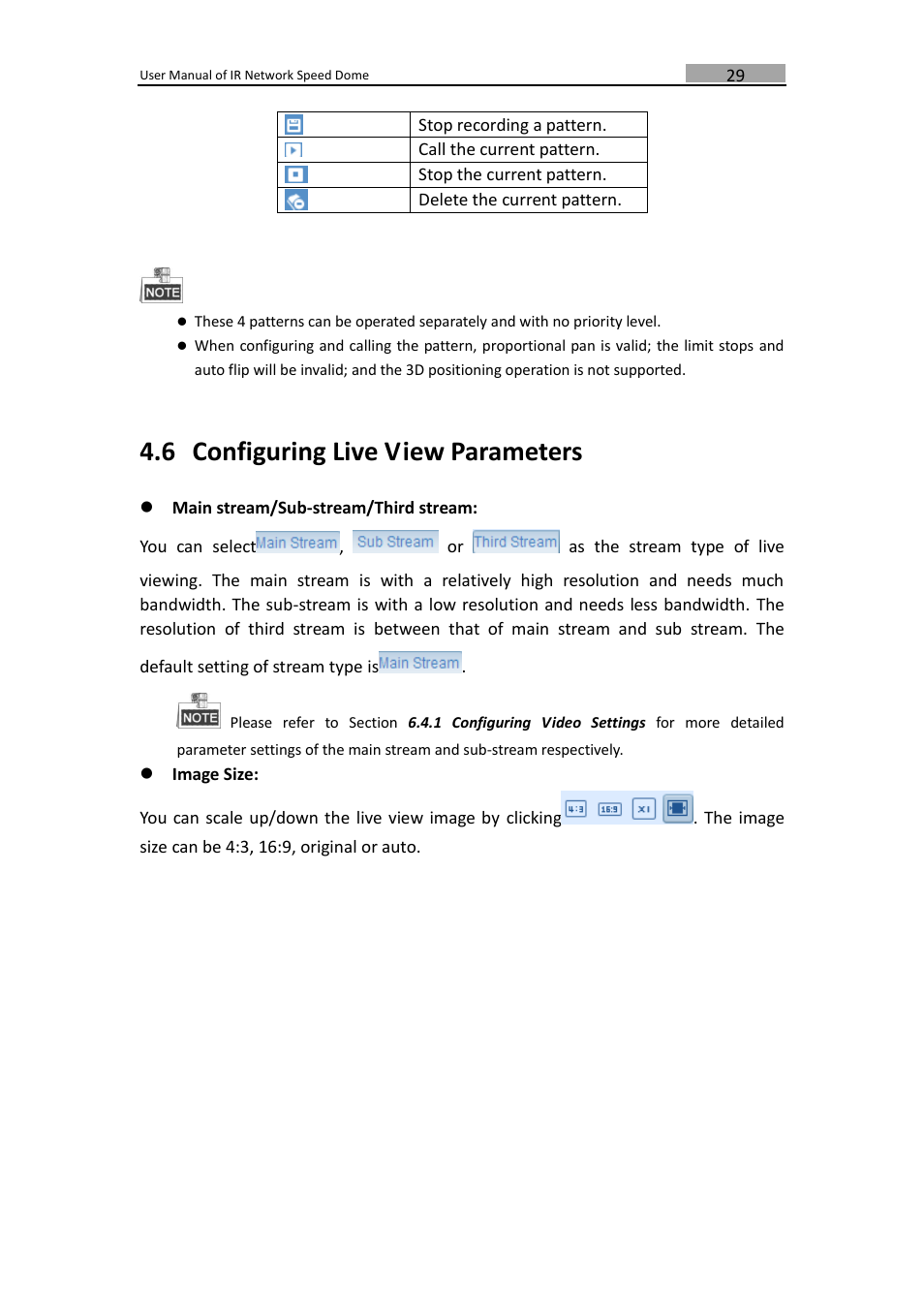 Onfiguring, Arameters, 6 configuring live view parameters | LT Security IPPTZ762 User Manual | Page 30 / 107