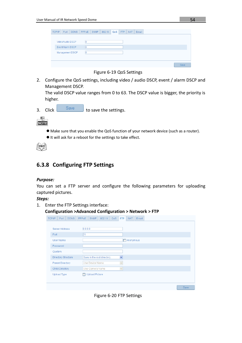 Configuring ftp settings, 8 configuring ftp settings | LT Security IPPTZ762 User Manual | Page 55 / 107