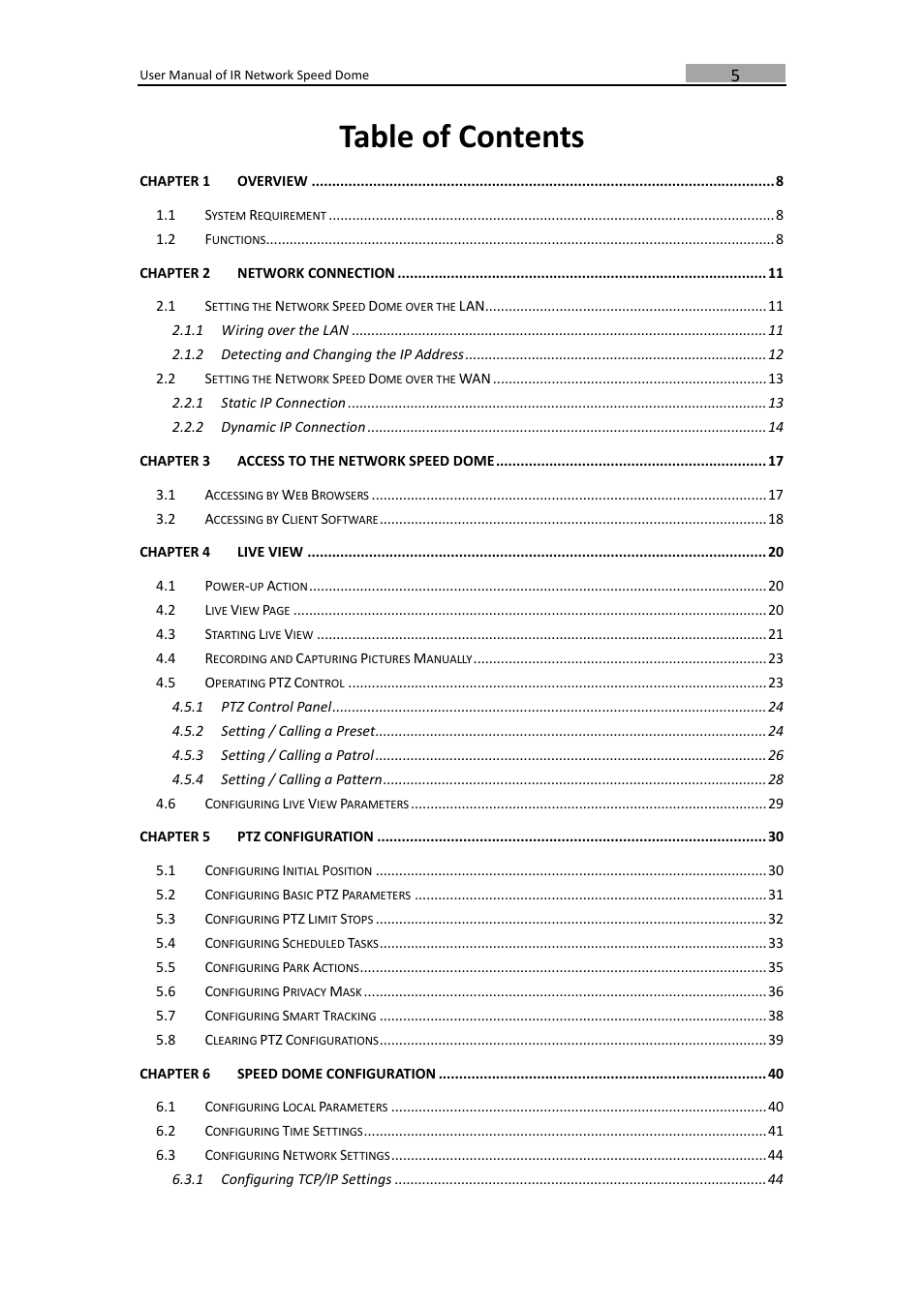 LT Security IPPTZ762 User Manual | Page 6 / 107