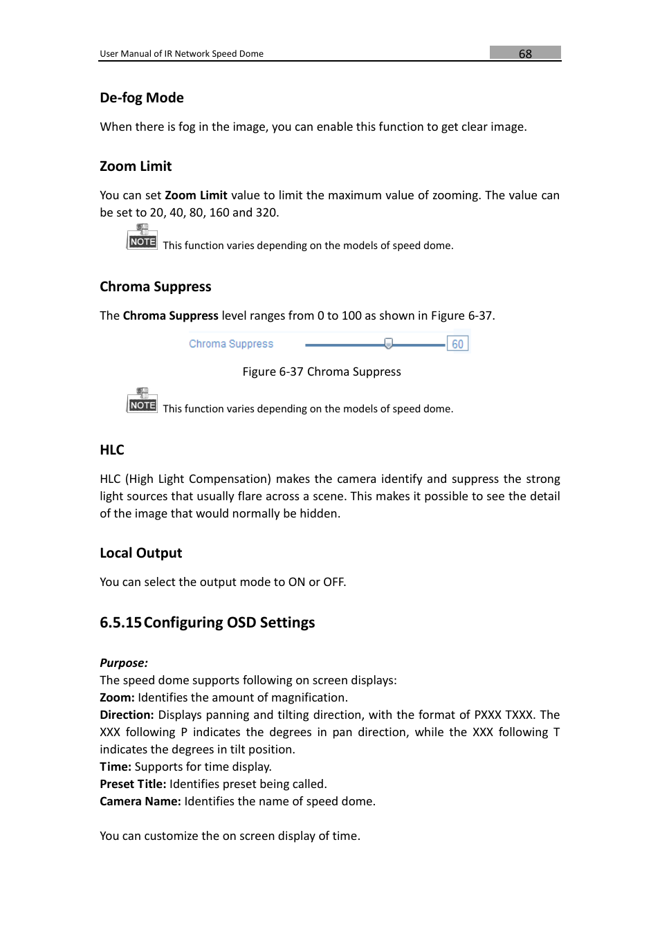 Configuring osd settings, 15 configuring osd settings | LT Security IPPTZ762 User Manual | Page 69 / 107